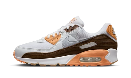 Женские кроссовки Nike Air Max 90 вельветовые, коричневые