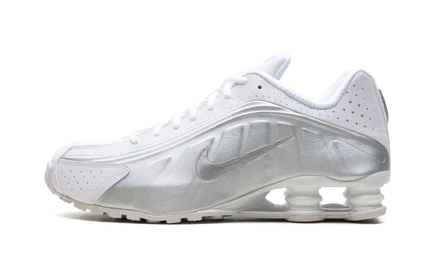 Кроссовки Nike Shox R4, белые/ярко-красные/серебристые