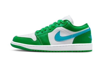 Женские кроссовки Jordan 1 Low Lucky Green/Aquatone