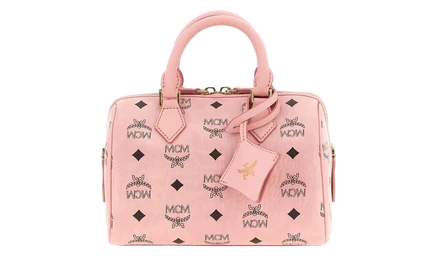 Сумка MCM Ella Boston малая Visetos, розовая
