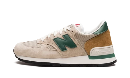 Мужские кроссовки New Balance 990, коричневые/зеленые