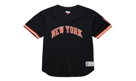 Рубашка Mitchell & Ness On The Clock Mesh с логотипом Knicks