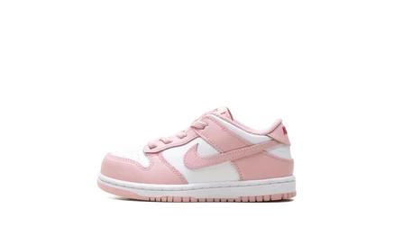 Детские кеды Nike Dunk Low TD, бело-гранатовые