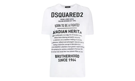 Женская футболка Dsquared2 S75GD0033 с принтом, белая