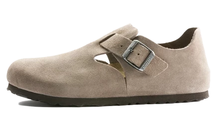 Полуботинки Birkenstock London замшевые, тауп, узкая полнота