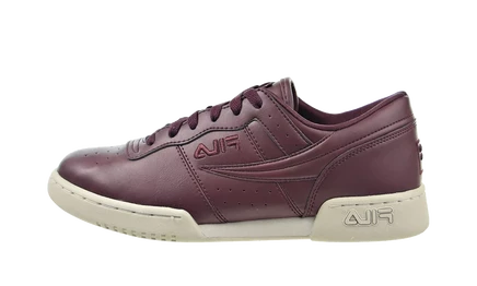 Кроссовки fila original fitness distressed, бордово-белые