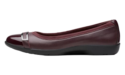 Женские балетки Clarks Meadow Rose, винные