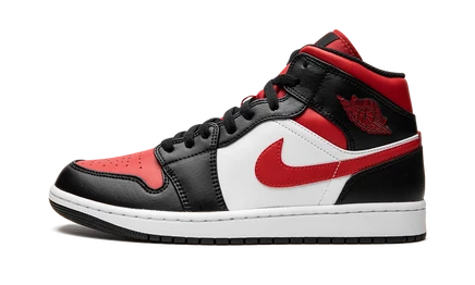 Кроссовки Jordan Air Jordan 1 Mid, черно-бело-красные