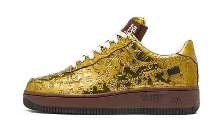 Кроссовки Nike Air Force 1 Low Louis Vuitton «Metallic Gold»