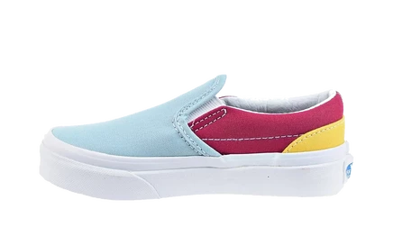 Детские кеды Vans Classic Leather Slip-On, разноцветные