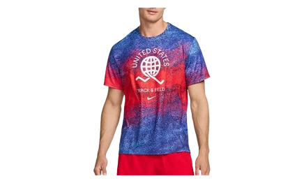 Мужская футболка Nike USA Miler, красно-сине-белая