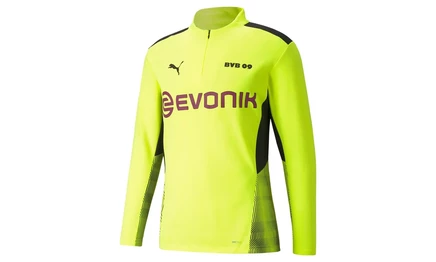 Тренировочный топ puma bvb 1/4 zip, желтый
