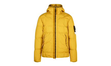 Парка Stone Island Crinkle Reps, пуховая, горчичная