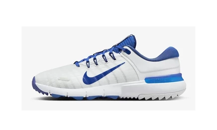 Обувь для гольфа Nike Free Golf Next Nature Wide, белые с синими акцентами