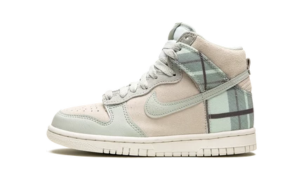 Детские кроссовки Nike Dunk High GS, белые в клетку