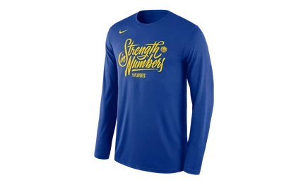 Футболка с длинным рукавом Nike NBA GSW, синяя