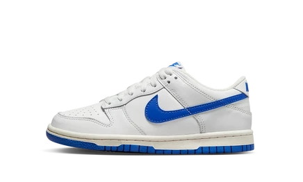 Детские кроссовки Nike Dunk Low «Summit White Hyper Royal» DH9765-105, бело-ярко-синие