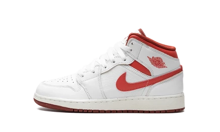 Детские кроссовки Jordan Air Jordan 1 Mid SE, бело-бордовые