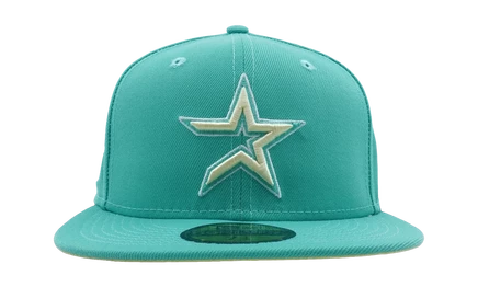 Бейсболка New Era 59FIFTY Astros, мятная/желтая