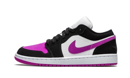 Женские кеды Jordan 1 Low, черные/магентовые