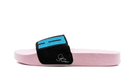 Женские шлепанцы Puma Leadcat Suede «Sophia Webster», розово-черные