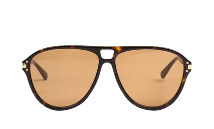 Солнцезащитные очки Amiri Aviator Logo, коричневые