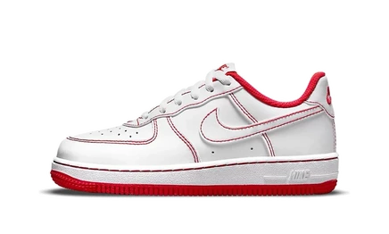 Детские кроссовки Nike Air Force 1 PS Contrast Stitch, бело-красные