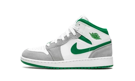 Детские кроссовки Jordan Air Jordan 1 Mid SE, серо-зеленые