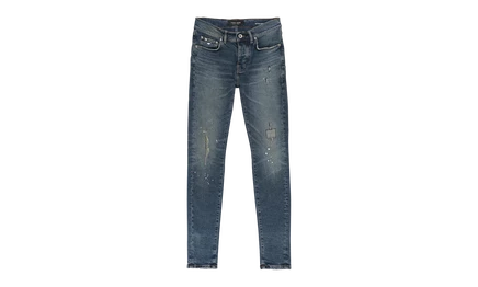PURPLE BRAND TORN DARK INDIGO PAINT 