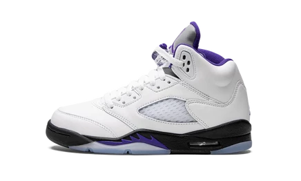 Детские кроссовки Air Jordan 5 Retro GS, бело-фиолетовые