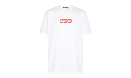 Унисекс футболка Supreme Monogram Box Logo Louis Vuitton, белая