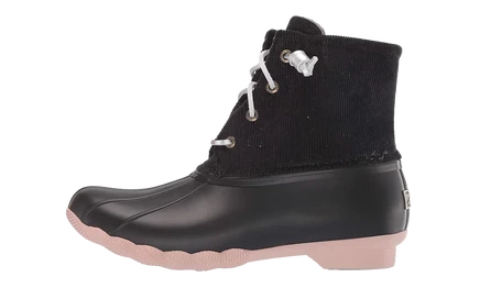 Женские мокасины Sperry Saltater Corduroy, черно-розовые