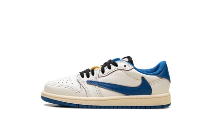 Детские кроссовки Jordan 1 PS Travis Scott x Fragment, sail