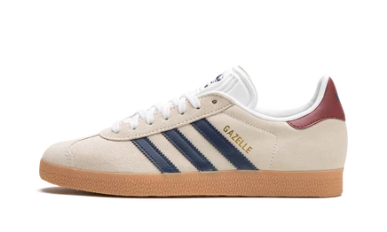 Кроссовки Adidas Gazelle, слоновая кость/темно-синий/коричневая подошва