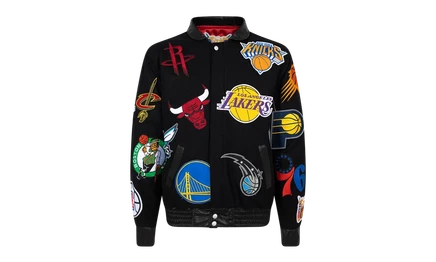 Куртка из шерсти Jeff Hamilton NBA Collage 101 BLK, черная