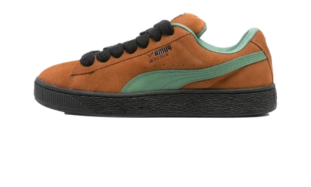 Кроссовки Puma Suede XL, тиково‑коричневые/тёмно‑зелёные