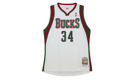 Мужская майка Mitchell & Ness Bucks 2013 Giannis Antetokounmpo, белая
