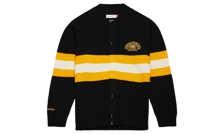 Мужской кардиган Mitchell & Ness NHL 100th Anniversary Bruins, черно-золотой