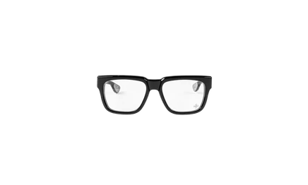 Унисекс-очки Chrome Hearts Box Officer CHRM1581, черно-серебристые