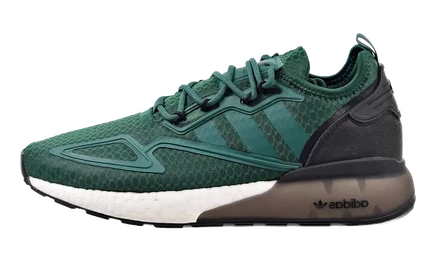 Кроссовки Adidas ZX 2K Boost, зелено-черно-белые