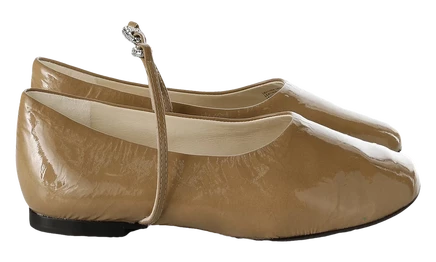 Женские балетки Tory Burch Gemini Link, серо-серебристые