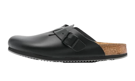 Сабо Birkenstock Boston Super Grip, черные, узкая посадка
