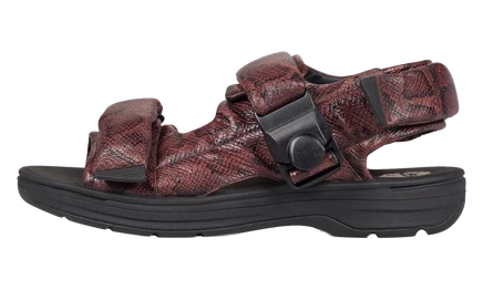 Мужские сандалии Clarks Down, коричневые под змею