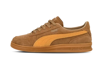 Кроссовки Puma Indoor R Suede, шоколадно-желтые