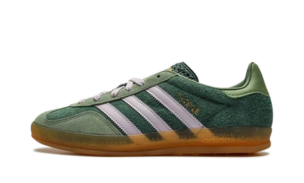 Кеды Adidas Gazelle Indoor JI0323, минерально-зеленые/серебристые