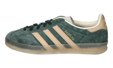 Кроссовки Adidas Gazelle Indoor, тёмно-зелёные
