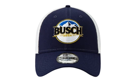 Кепка New Era 39THIRTY Busch Beer, темно-синяя/белая