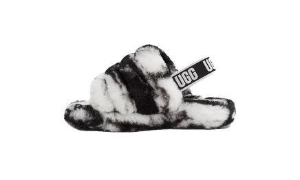 Детские шлепанцы ugg fluff yeah slide, белые