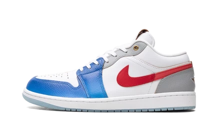 Кроссовки Jordan 1 Low «Philippines», бело-синие с красными