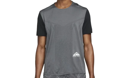 Футболка Nike Dri-FIT Rise 365 для трейлраннинга, черно-белая
